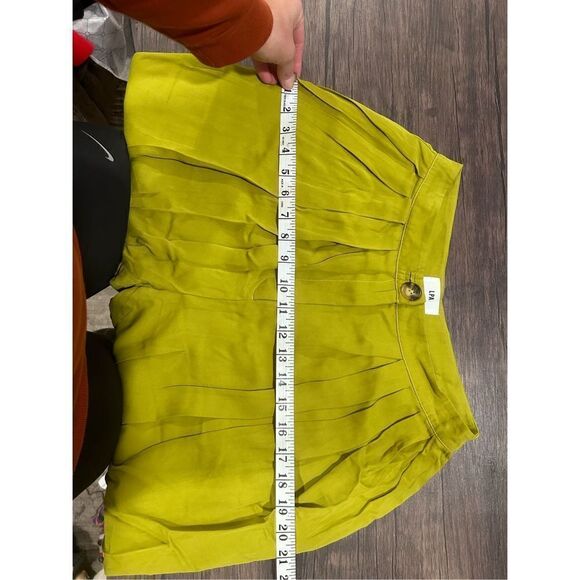 LPA Button & Zip Fly No Belt Loops Pleated Trouser Pants Green Size Small - Picture 9 of 10